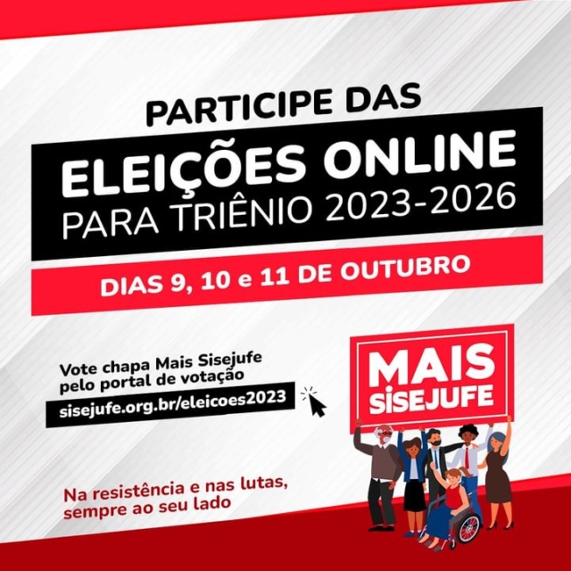 Participe das Eleições online para o triênio 2023-2026 do Sisejufe
